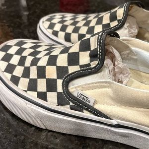 Vans slip on checkered No lace shoes